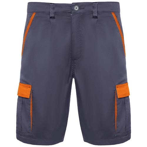 Short de travail multipoches personnalisable Tahoe Roly Plomb et Orange